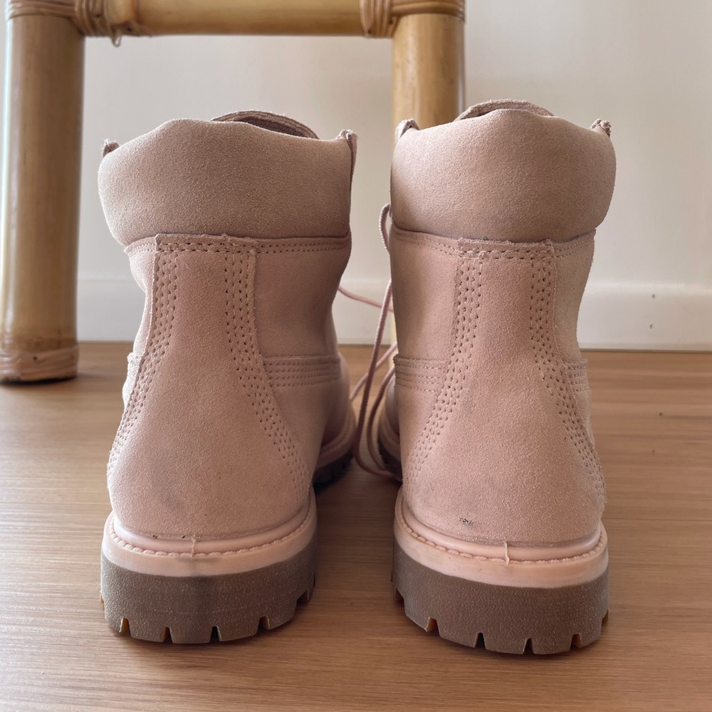 Pink Blush Timberlands. Worn once! Next to new. - Picture 4 of 6